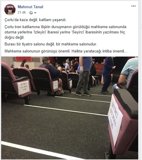 Çorlu tren katliamı duruşmasında koltuklara seyirci yazdılar - Resim: 1