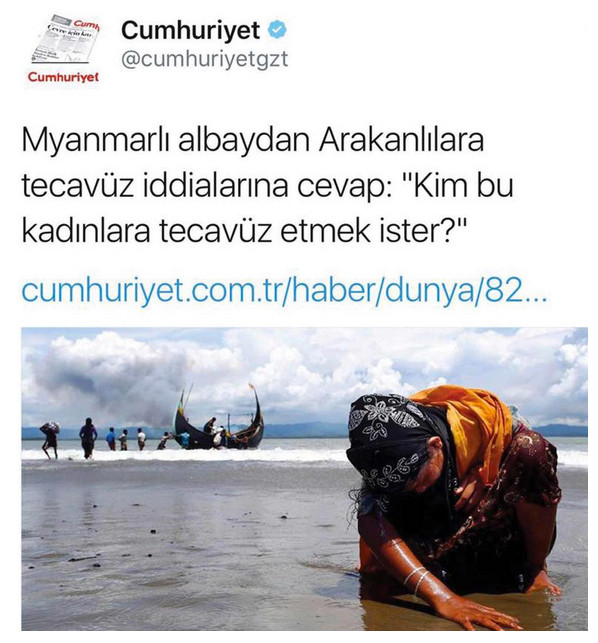 Ahmet Hakan: Cumhuriyet'in Arakan paylaşımına tepki gösterdi! - Resim: 1