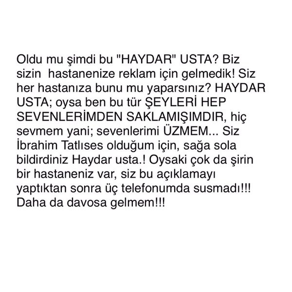 Tatlıses: Sizin hastanenize reklam için gelmedik - Resim: 1