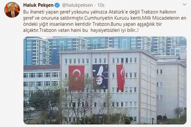 Atatürk'ün resmini ters asan üniversiteye tepki yağdı! - Resim: 1