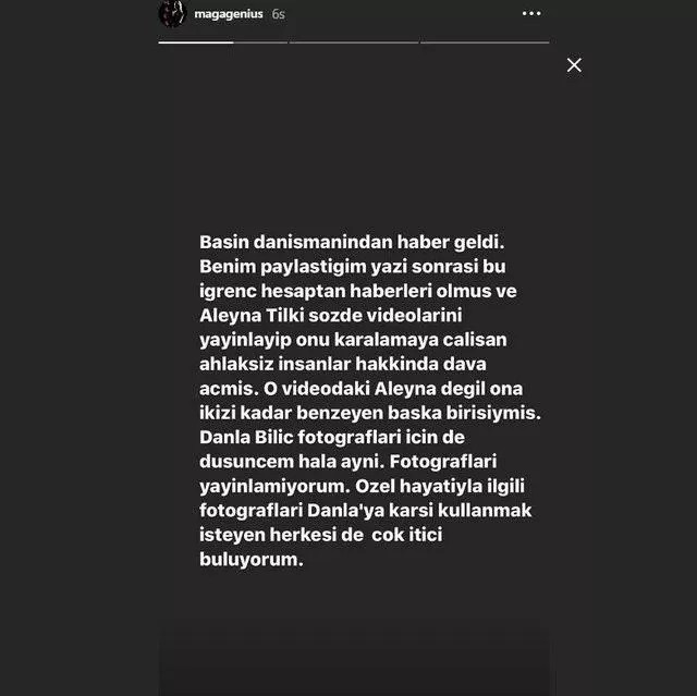 Danla Bilic'ten Aleyna Tilki açıklaması: Sanki herkes namuslu - Resim: 1