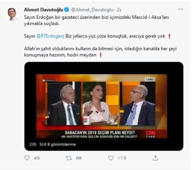 Davutoğlu'ndan Erdoğan'a Çağrı: Hodri Meydan! - Resim: 1