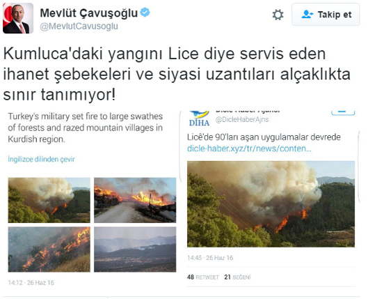 Lice yanıyor yalanını Bakan Çavuşoğlu ortaya çıkardı! - Resim: 2