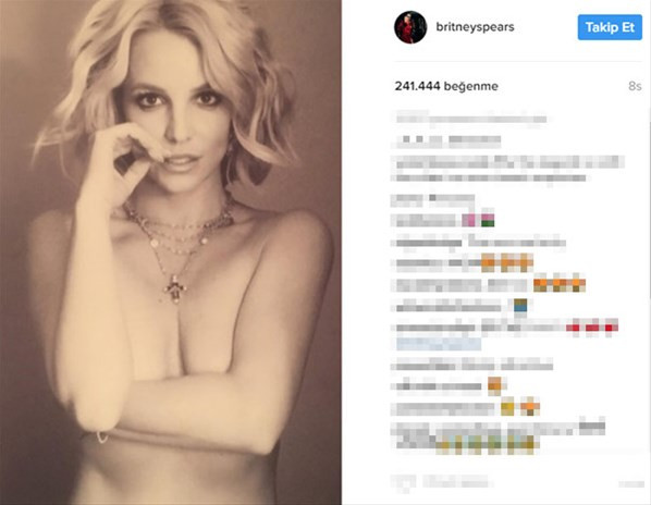 Britney Spears'tan üstsüz poz! - Resim: 1