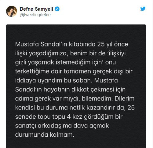 Defne Samyeli'den Mustafa Sandal'a aşk tepkisi: Yalan söyleme - Resim: 1