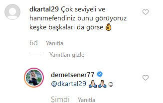 Demet Şener istenmeyen gelin açıklamasına tepkisini, yorumlara verdiği yanıtla gösterdi - Resim: 2