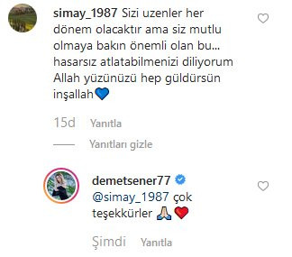 Demet Şener istenmeyen gelin açıklamasına tepkisini, yorumlara verdiği yanıtla gösterdi - Resim: 3