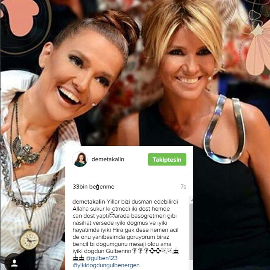 Demet Akalın’dan Gülben Ergen’e doğum günü mesajı - Resim: 1