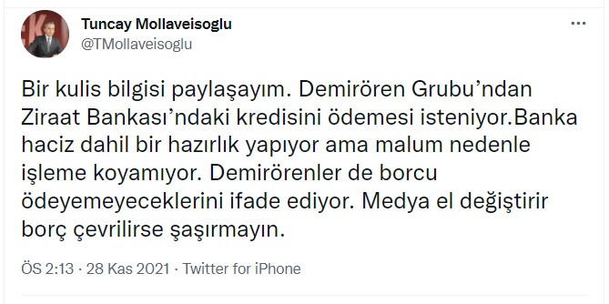 Ziraat'e Borcunu Ödeyemeyen Demirören Medya El Değiştirebilir İddiası - Resim: 1