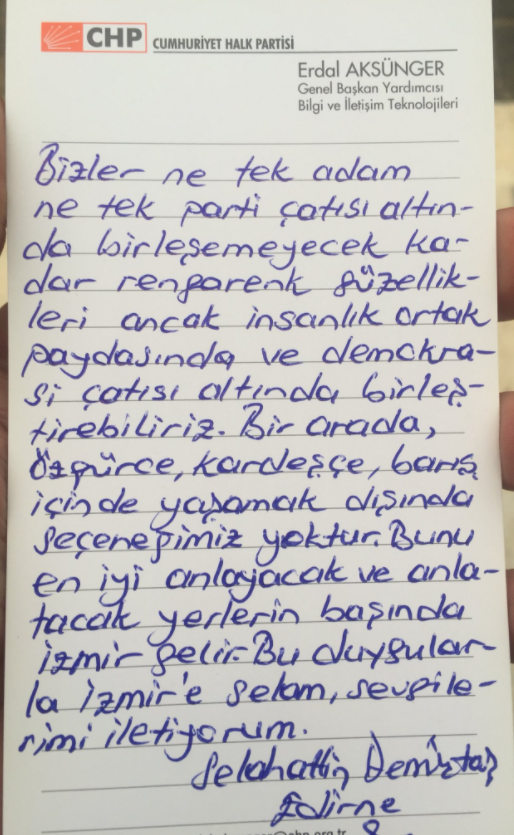Demirtaş'tan İzmirlilere kardeşlik mesajı - Resim: 1