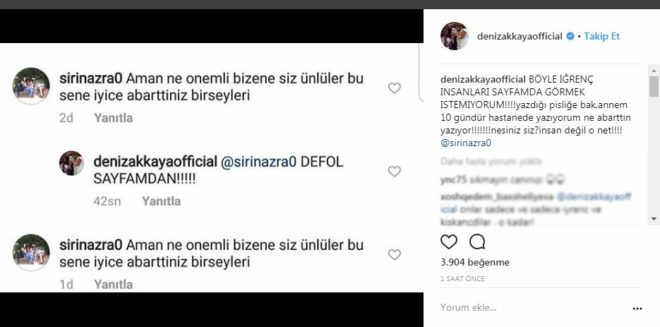 Deniz Akkaya o mesaja çok sinirlendi: Defol sayfamdan! - Resim: 1