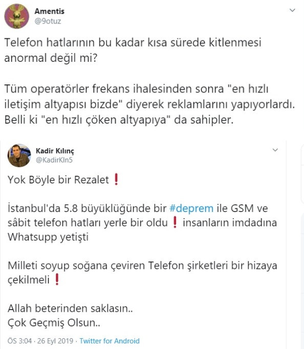 Depremde iletişim çöktü: Turkcell, Vodafone ve Türk Telekom'a büyük tepki - Resim: 2
