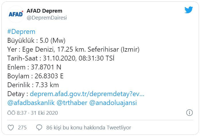 Son dakika: İzmir’de az önce 5,0'lık artçı deprem yaşandı - Resim: 1