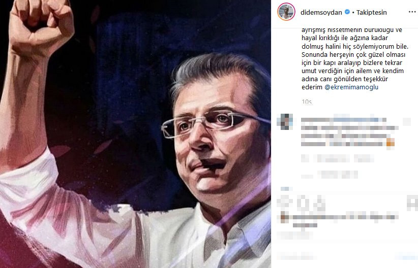 Didem Soydan Ekrem İmamoğlu’na şu sözlerle teşekkür etti - Resim: 1