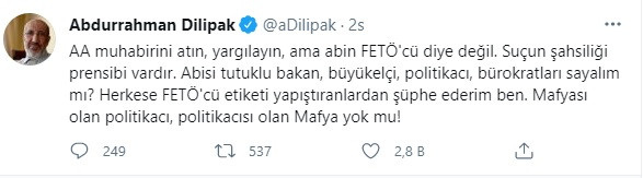 Dilipak'tan AA Muhabirinin Sorusuna Flaş Yorum - Resim: 1