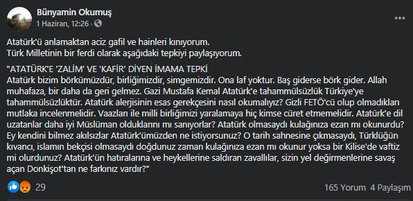 Ali Erbaş Susuyor: Diyanet'ten Atatürk'e Saldıran İmam İçin İlk Açıklama - Resim: 1