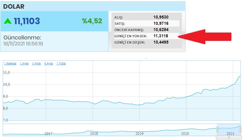 Son Dakika: Dolar 11,31 TL'yi Gördü - Resim: 1