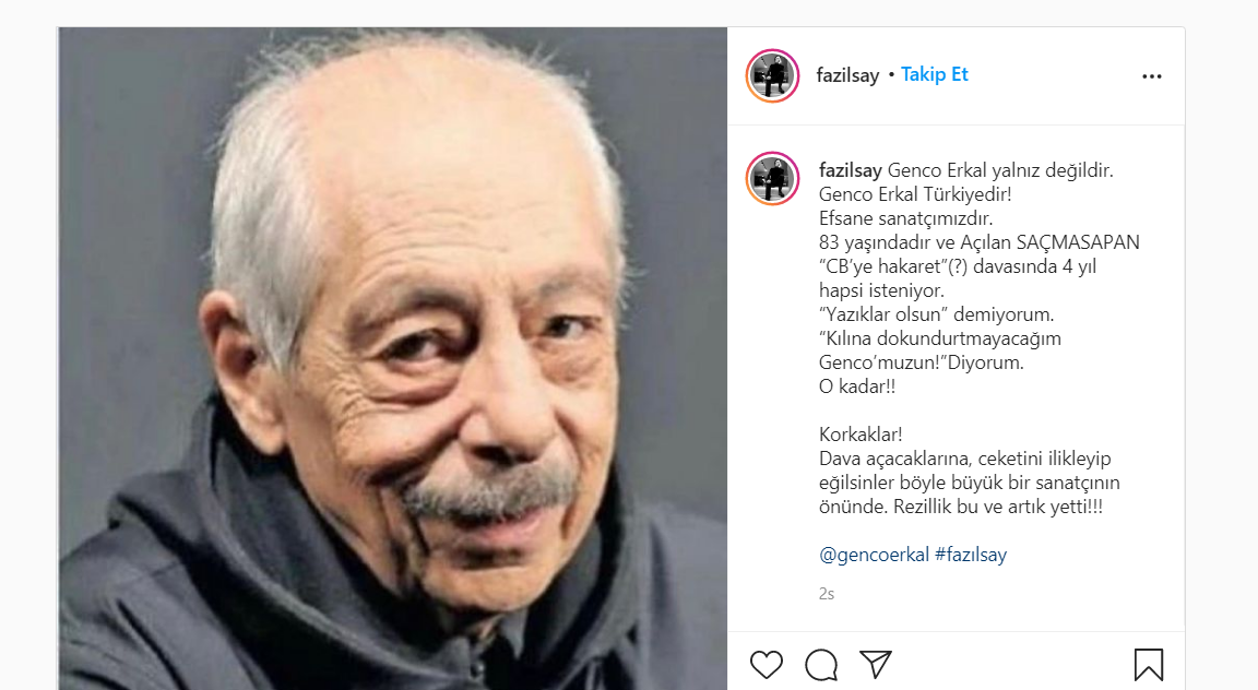 Fazıl Say: Genco Erkal Türkiye'dir Kılına Dokundurmayacağım! - Resim: 1