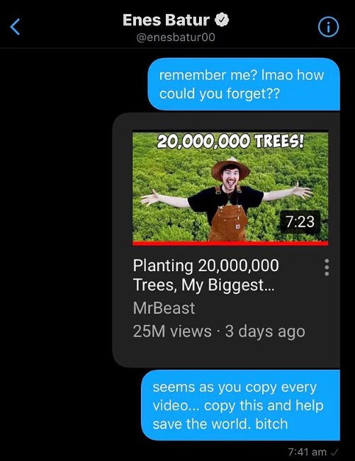 Dünyaca ünlü fenomen MrBeast, Enes Batur’u şikayet etti - Resim: 1