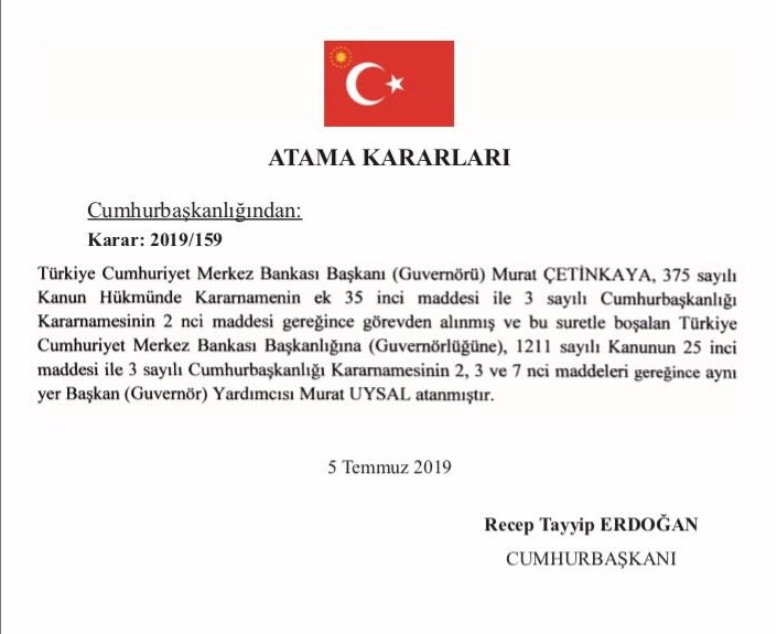 Son dakika: Merkez Bankası Başkanı görevden alındı - Resim: 1