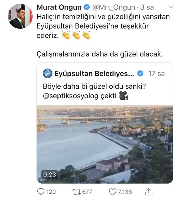 İBB Sözcüsü Murat Ongun teşekkür edince AKP’li belediye tweetini sildi - Resim: 1