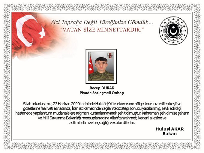 Hakkari'den acı haber: 1 asker şehit oldu - Resim: 1