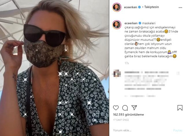 Ece Erken, korona nedeniyle oğlu Eymen'i okula göndermeyecek - Resim: 1