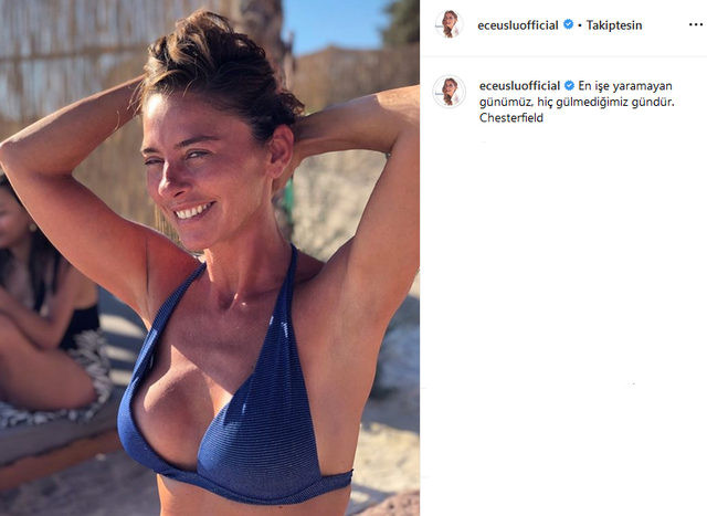 Ece Uslu'dan bikinili paylaşım - Resim: 1