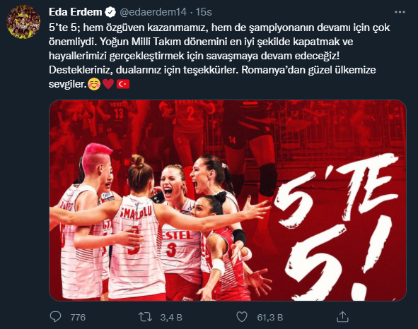 Filenin Sultanları'nın Kaptanı Eda Erdem: Savaşmaya Devam Edeceğiz! - Resim: 1