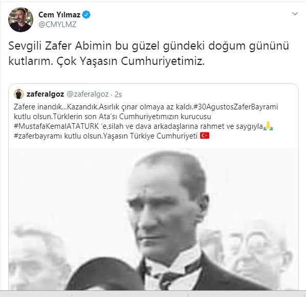 Cem Yılmaz 30 Ağustos'ta doğan Zafer Algöz'ün doğum gününü böyle kutladı - Resim: 1