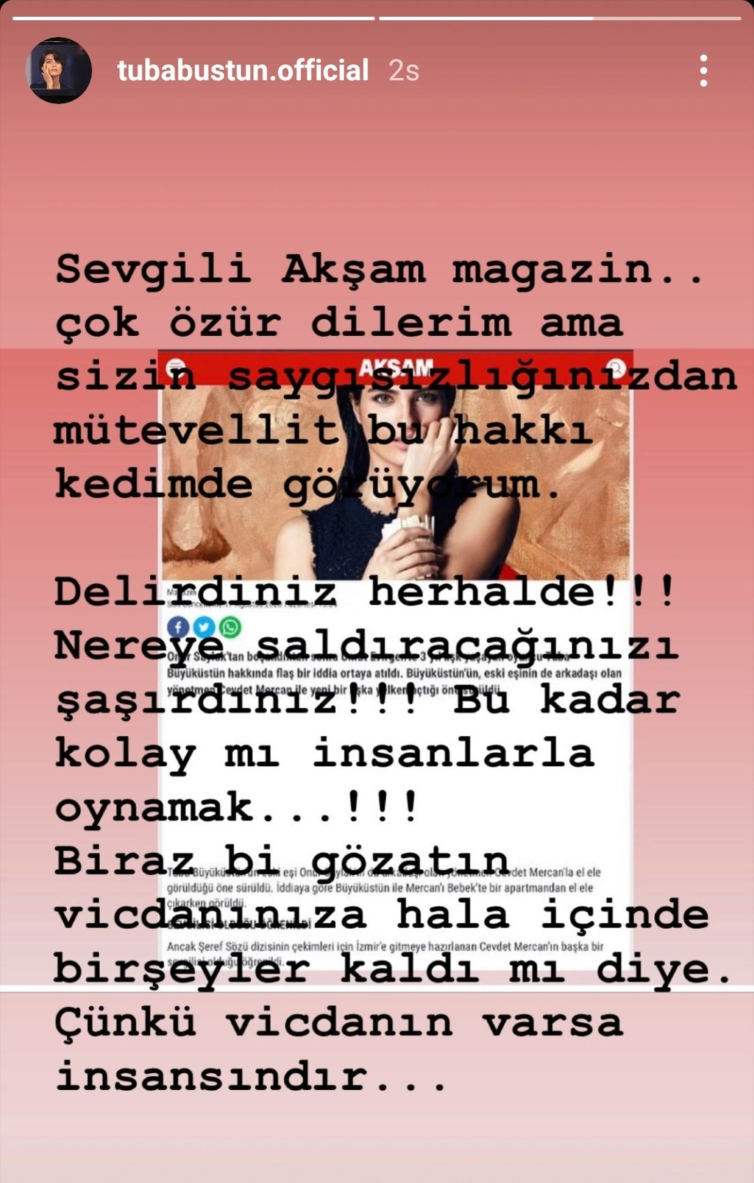 Tuba Büyüküstün isyan etti: Vicdanın varsa insansındır! - Resim: 1