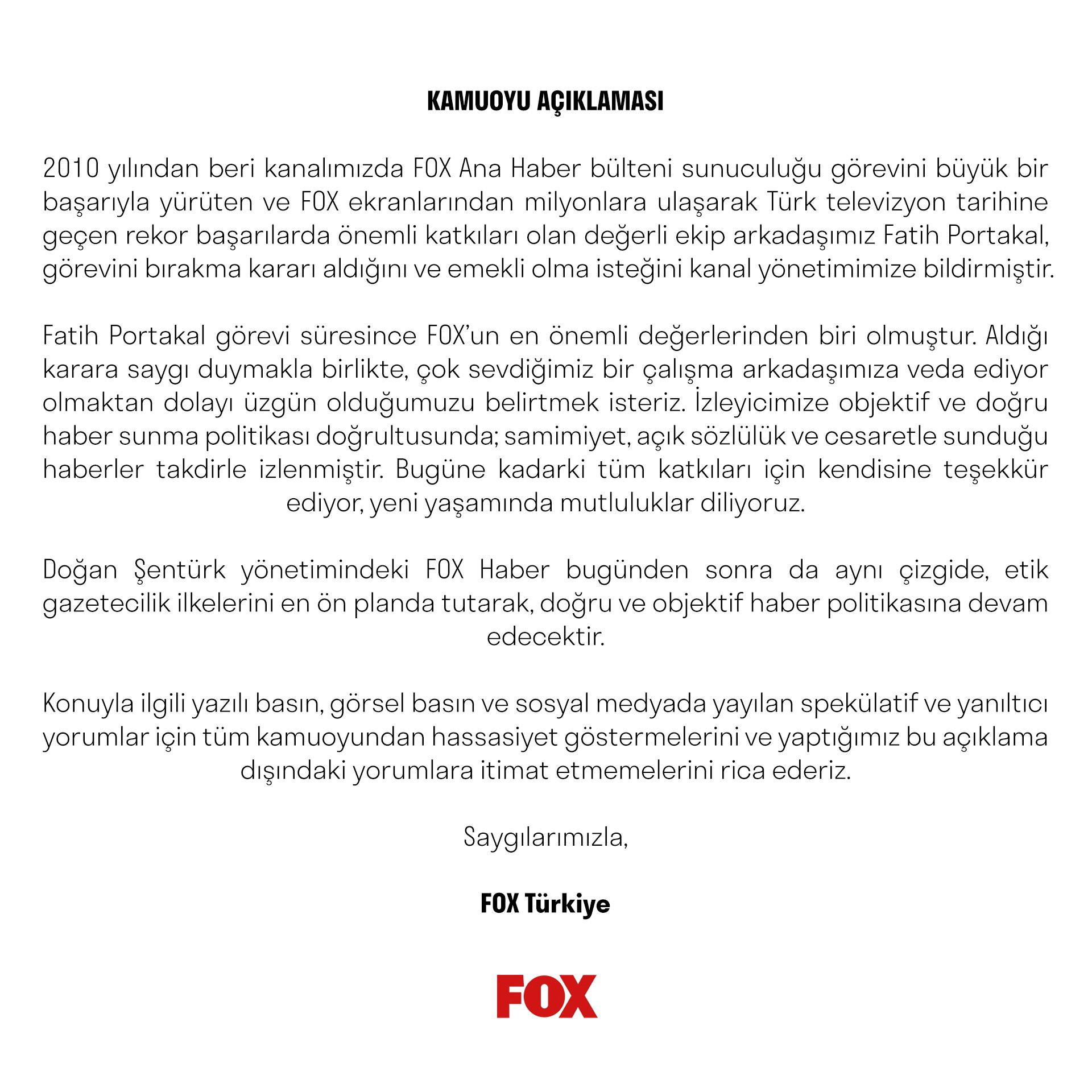 Fatih Portakal zirvede bıraktı: FOX'tan flaş açıklama - Resim: 1