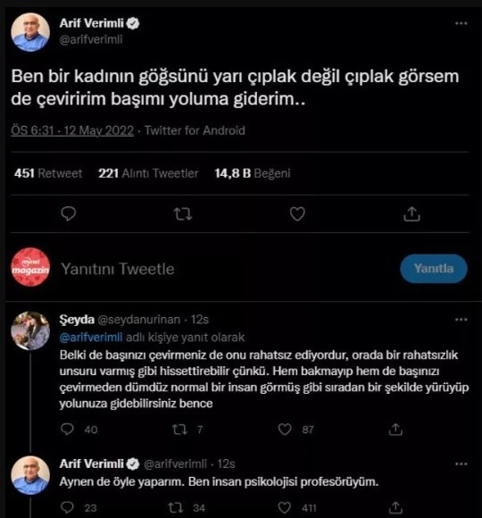 Arif Verimli: Kadının Göğsünü Yarı Çıplak Değil Çıplak Görsem.. - Resim: 1