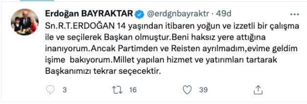 Erdoğan Bayraktar: Erdoğan'ın Beni Haksız Yere Attığına İnanıyorum - Resim: 1