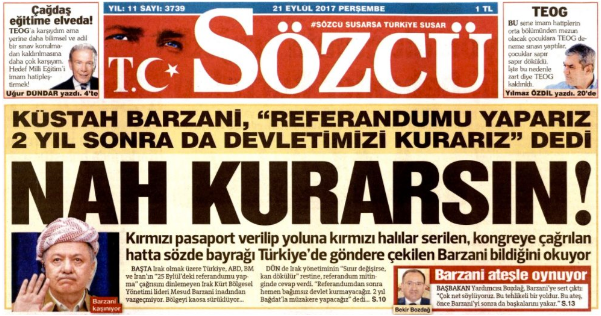 İsmail Küçükkaya Sözcü'nün manşetini sansürledi - Resim: 1