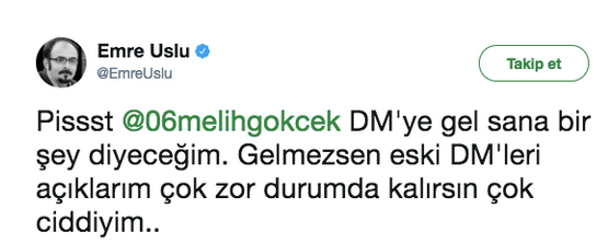 FETÖ firarisi Emre Uslu'dan Melih Gökçek'e olay tehdit! - Resim: 1