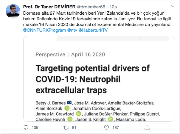 Ercüment Ovalı'nın söylediği ilaç Dornaz Alfa hakkında şok iddialar - Resim: 1