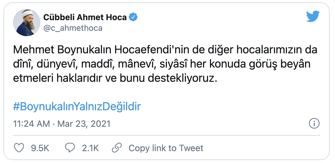 Yobaz Dayanışması: Cübbeli'den Boynukalın Yalnız Değildir Mesajı - Resim: 1