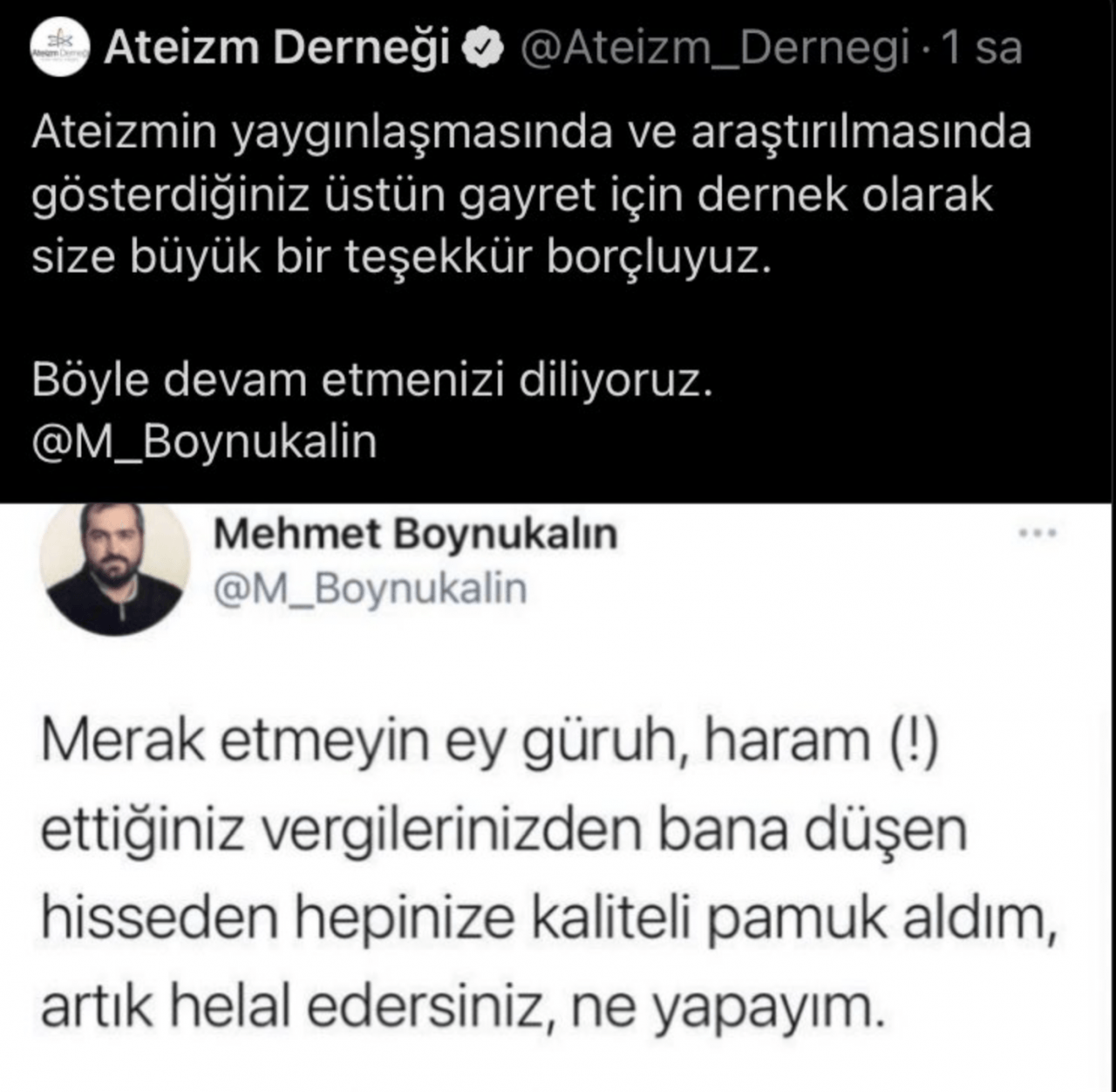 Ateizm Derneği Yobaz Boynukalın'a teşekkür etti - Resim: 1