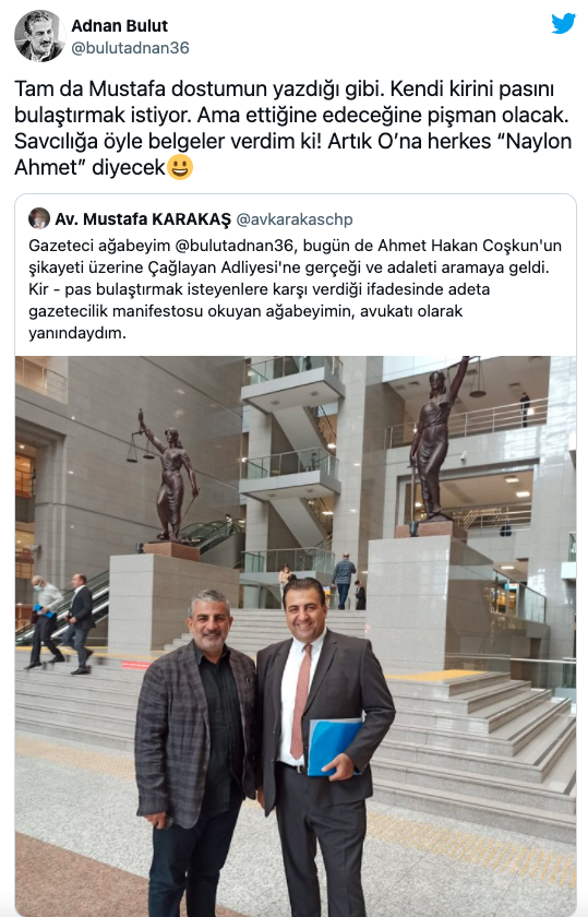 Ahmet Hakan, Adnan Bulut'u Savcılığa Şikayet Etti: Naylon Ahmet Diyecekler - Resim: 2