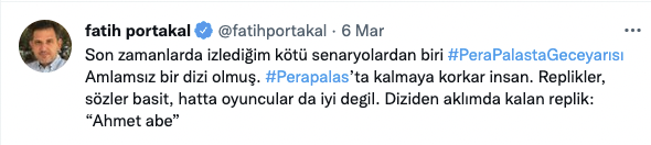 Fatih Portakal'dan Pera Palas'ta Gece Yarısı'na Sert Eleştiri: En Kötü Senaryo - Resim: 1