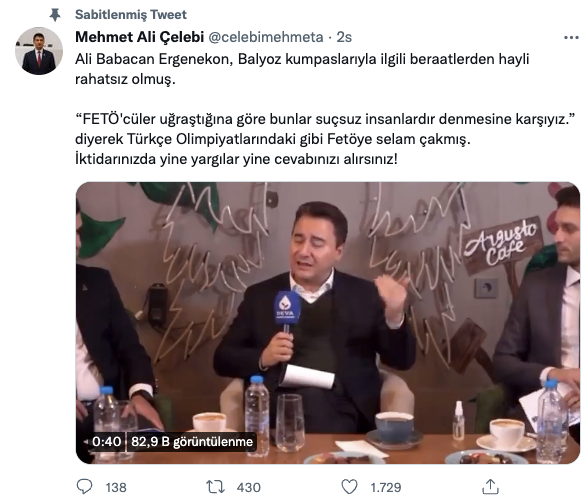 Ali Babacan'ın O Sözlerine Teğmen Çelebi'den Tepki - Resim: 1