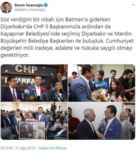 İmamoğlu'ndan HDP’li başkana anlamlı hediye - Resim: 1