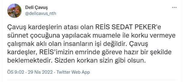 Sedat Peker’in Gizli Adamından Yeni Açıklama - Resim: 1