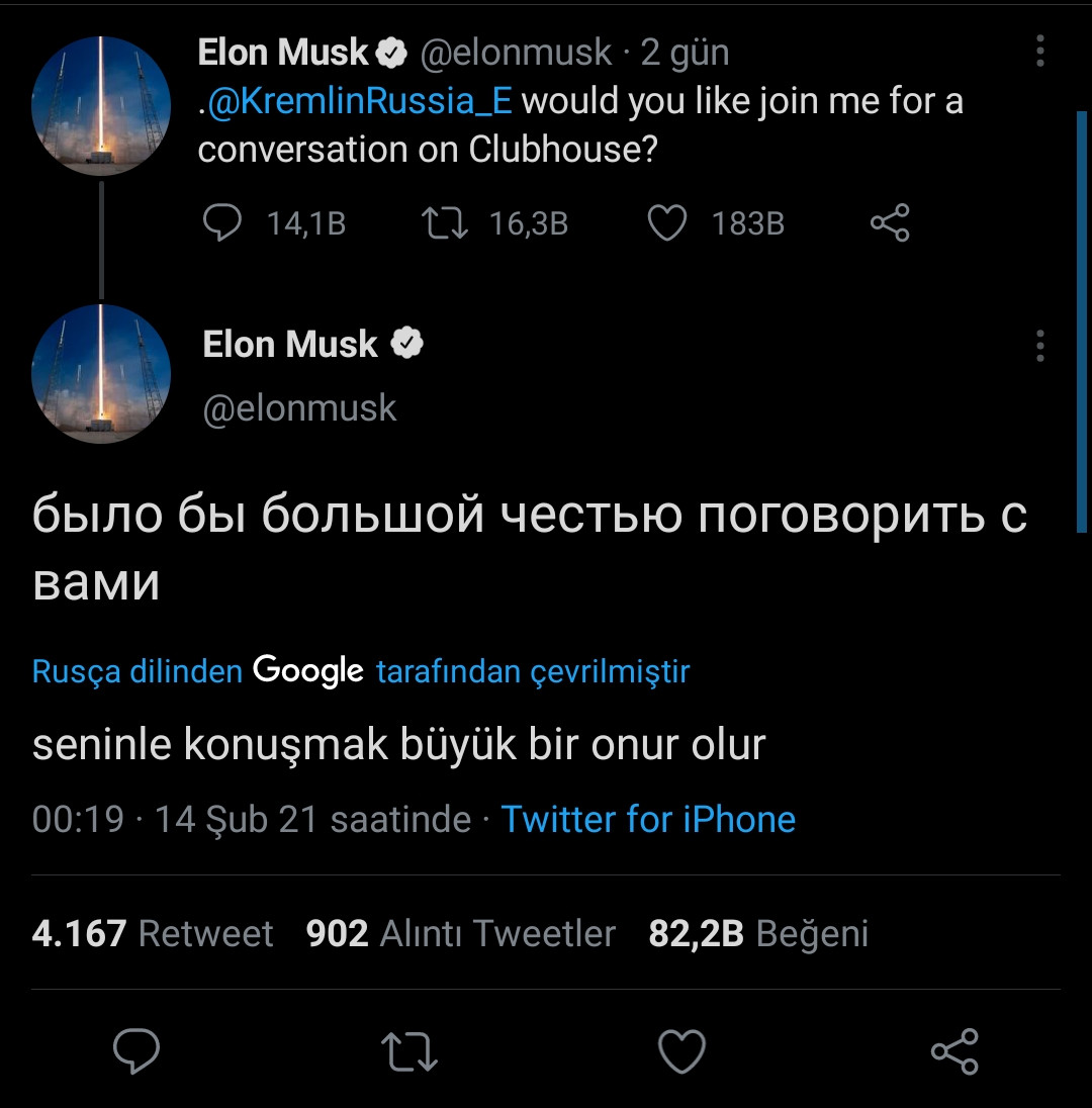 Kremlin, Elon Musk'ın Clubhouse Davetini İlginç Buldu - Resim: 1