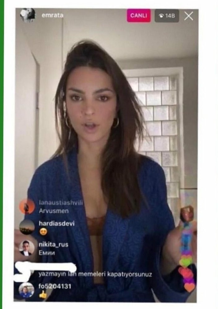 Emily Ratajkowski’nin yayınında Türk takipçinin yaptığı yorum olay oldu - Resim: 1