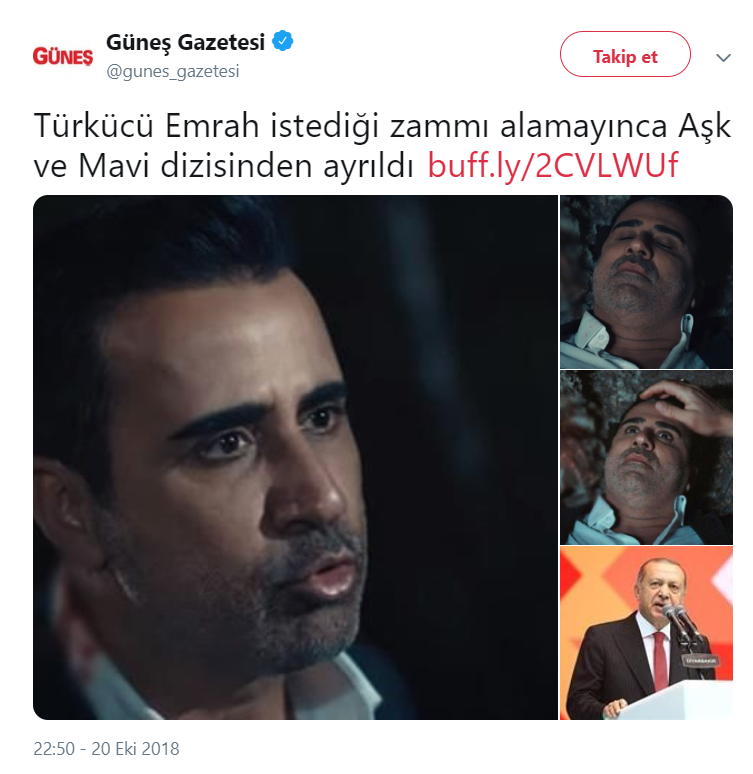 İktidara yakın Güneş gazetesi Küçük Emrah ile Erdoğan'ı yan yana getirdi - Resim: 1