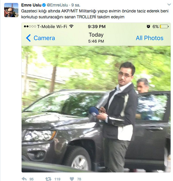 FETÖ firarisi Emre Uslu Virginia'da görüntülendi AA muhabirini tehdit etti - Resim: 1