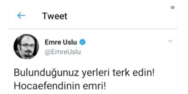 Emre Uslu duyurdu! FETÖ lideri Fetullah Gülen'den yeni talimat - Resim: 1