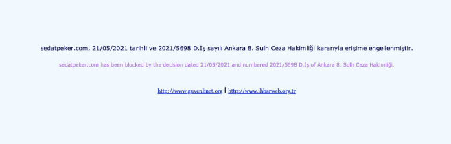 Sedat Peker'in İnternet Sitesine Erişim Engellendi